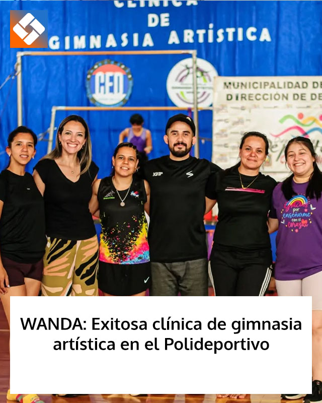 WANDA: Exitosa clínica de gimnasia artística en el Polideportivo