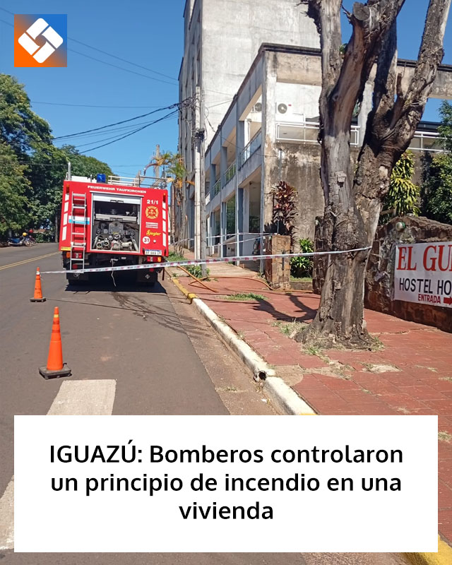 IGUAZÚ: Bomberos controlaron un principio de incendio en una vivienda