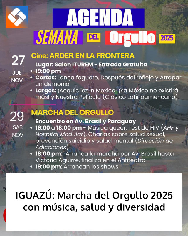 IGUAZÚ: Marcha del Orgullo 2025 con música, salud y diversidad