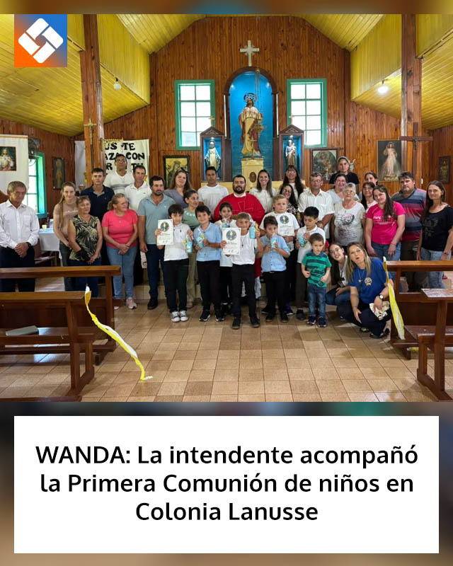 WANDA: La intendente acompañó la Primera Comunión de niños en Colonia Lanusse