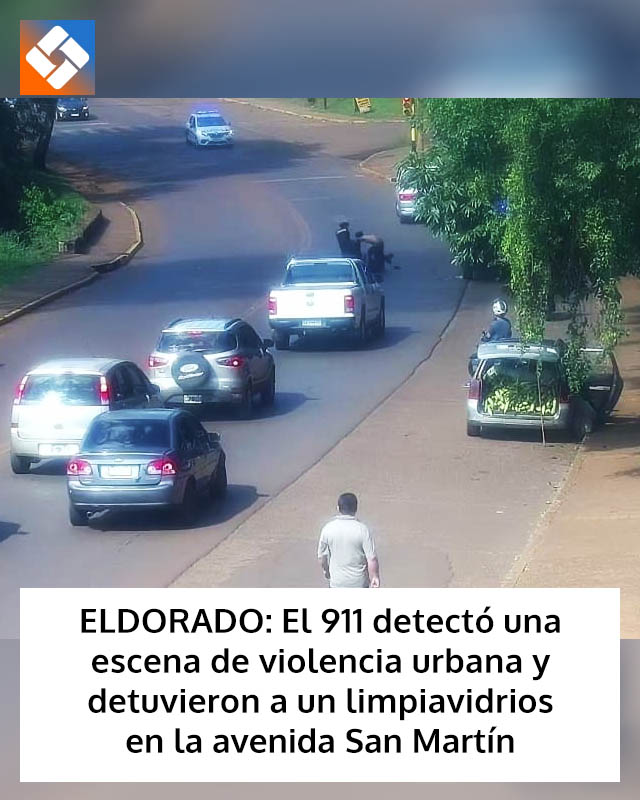 ELDORADO: El 911 detectó una escena de violencia urbana y detuvieron a un limpiavidrios en la avenida San Martín