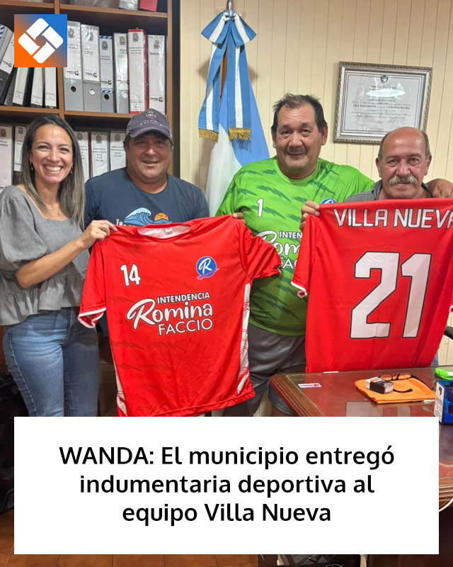 WANDA: El municipio entregó indumentaria deportiva al equipo Villa Nueva