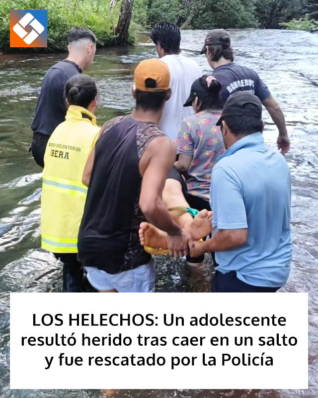 LOS HELECHOS: Un adolescente resultó herido tras caer en un salto y fue rescatado por la Policía