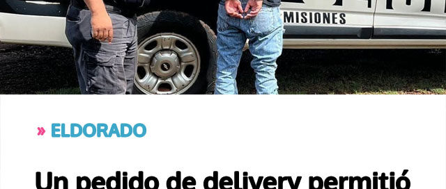 ELDORADO: Un pedido de delivery permitió capturar a un prófugo buscado por robo armado