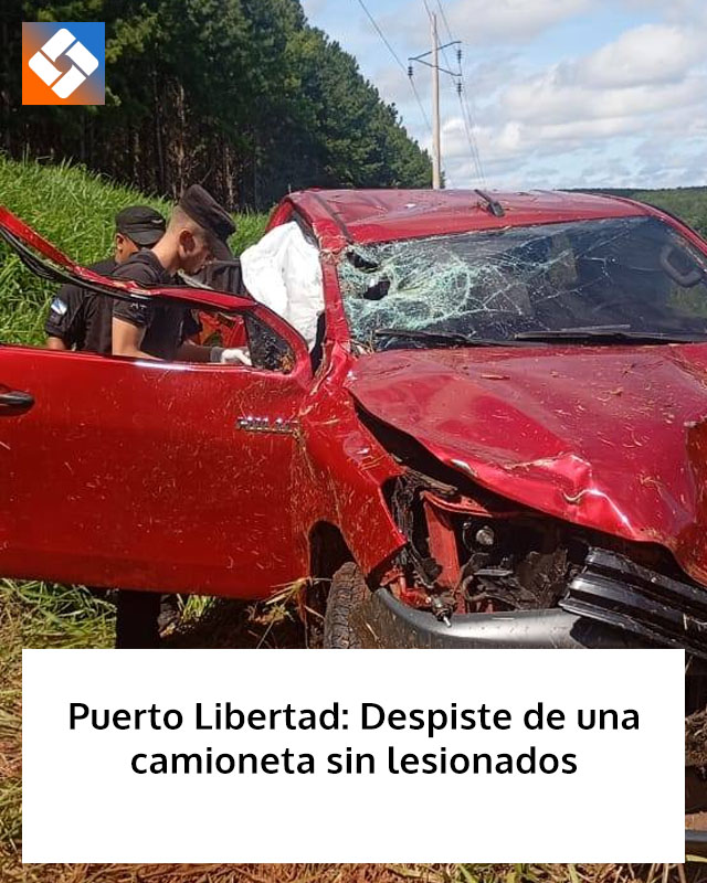 Puerto Libertad: Despiste de una camioneta sin lesionados