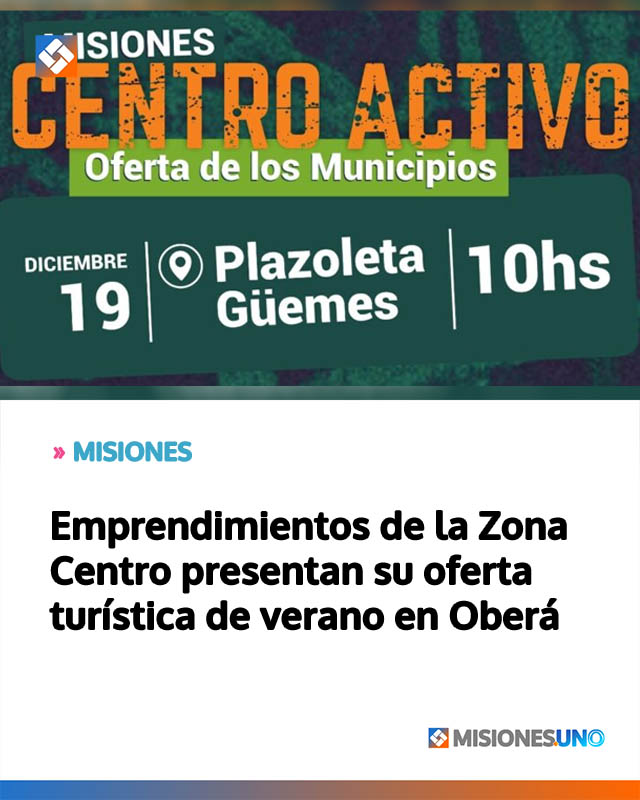 Emprendimientos de la Zona Centro presentan su oferta turística de verano en Oberá