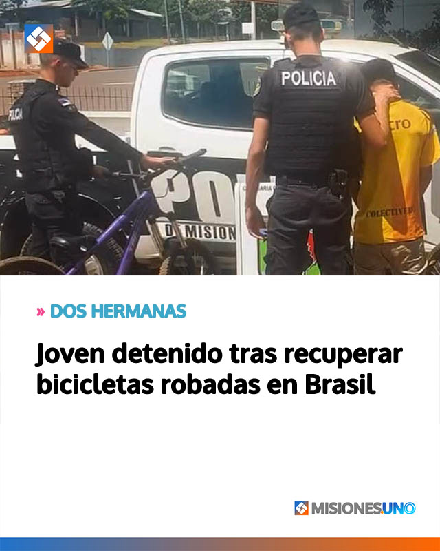 Joven detenido tras recuperar bicicletas robadas en Brasil