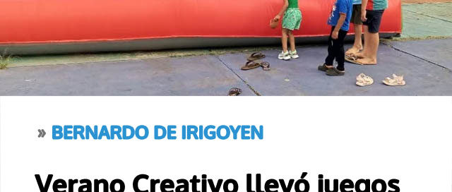 Verano Creativo llevó juegos y recreación a un barrio del municipio