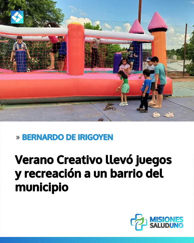 Verano Creativo llevó juegos y recreación a un barrio del municipio