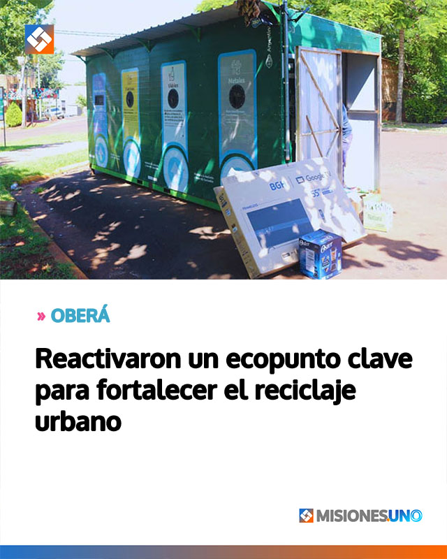 Reactivaron un ecopunto clave para fortalecer el reciclaje urbano