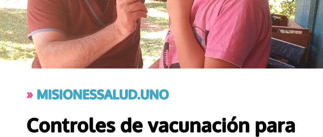 Controles de vacunación para garantizar la actualización del calendario sanitario