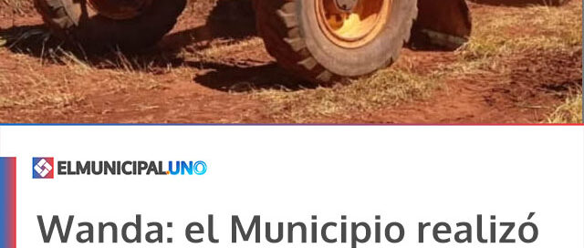 Wanda: el Municipio realizó tareas de mantenimiento y mejora de caminos en el barrio Tacuaral