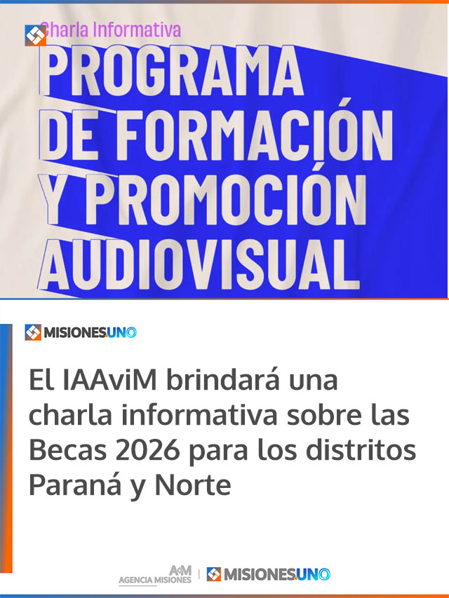 El IAAviM brindará una charla informativa sobre las Becas 2026 para los distritos Paraná y Norte