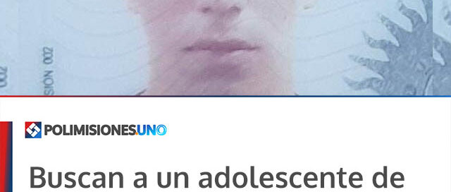 Buscan a un adolescente de 15 años que se ausentó de su domicilio en Wanda