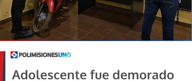 Adolescente fue demorado en Wanda con cocaína fraccionada y una motocicleta robada