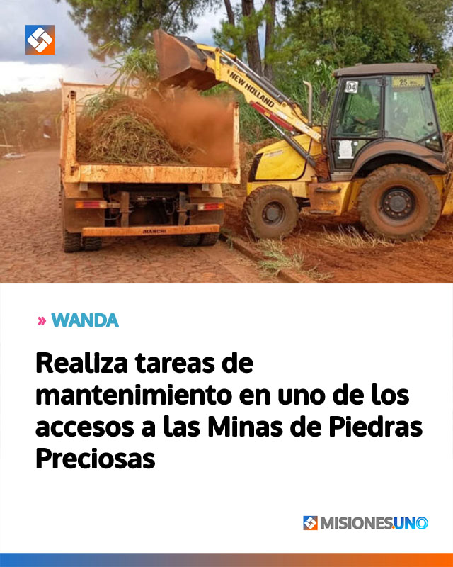 Wanda realiza tareas de mantenimiento en uno de los accesos a las Minas de Piedras Preciosas