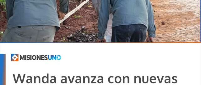 Wanda avanza con nuevas veredas en la zona turística del barrio Piedras Preciosas