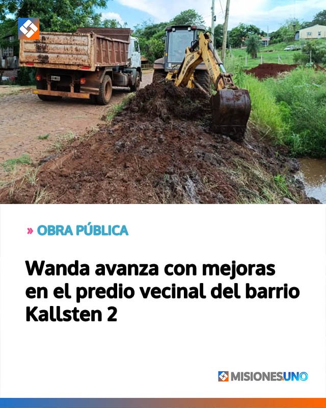 Wanda avanza con mejoras en el predio vecinal del barrio Kallsten 2