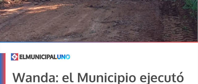 Wanda: el Municipio ejecutó trabajos de mantenimiento vial en el barrio San José Obrero
