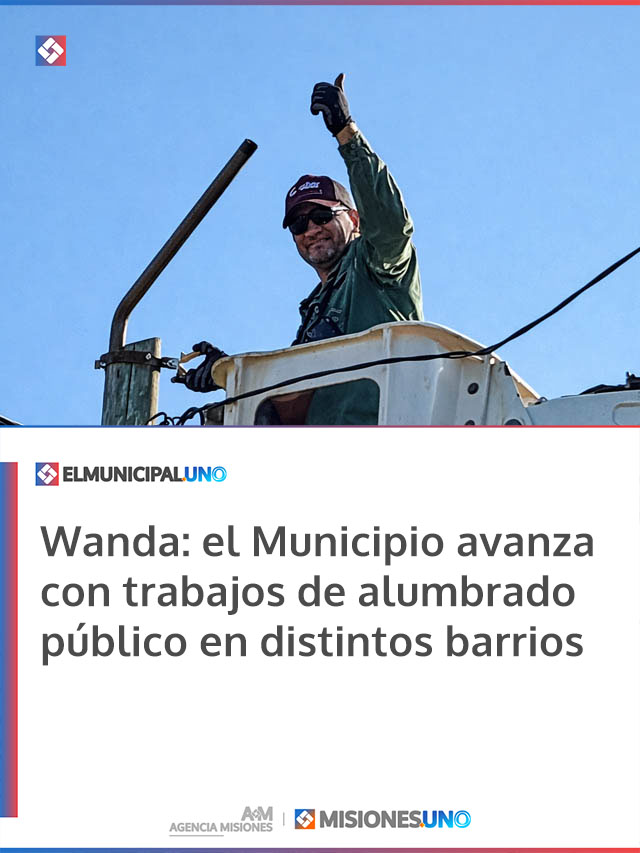 Wanda: el Municipio avanza con trabajos de alumbrado público en distintos barrios