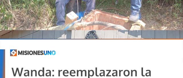 Wanda: reemplazaron la bomba de agua en el aula satélite de la Escuela Nº 401 del km 13