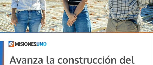 Avanza la construcción del Campus Estudiantil en Wanda con el cargado de la losa del primer nivel