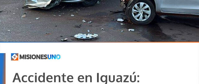 Accidente en Iguazú: rescataron a una persona atrapada tras una colisión