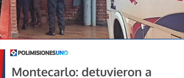Montecarlo: detuvieron a un chofer que manejaba un colectivo con 1,65 de alcohol y 13 pasajeros a bordo