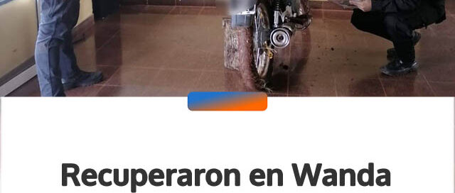 Recuperaron en Wanda una motocicleta robada horas antes en el barrio San Miguel